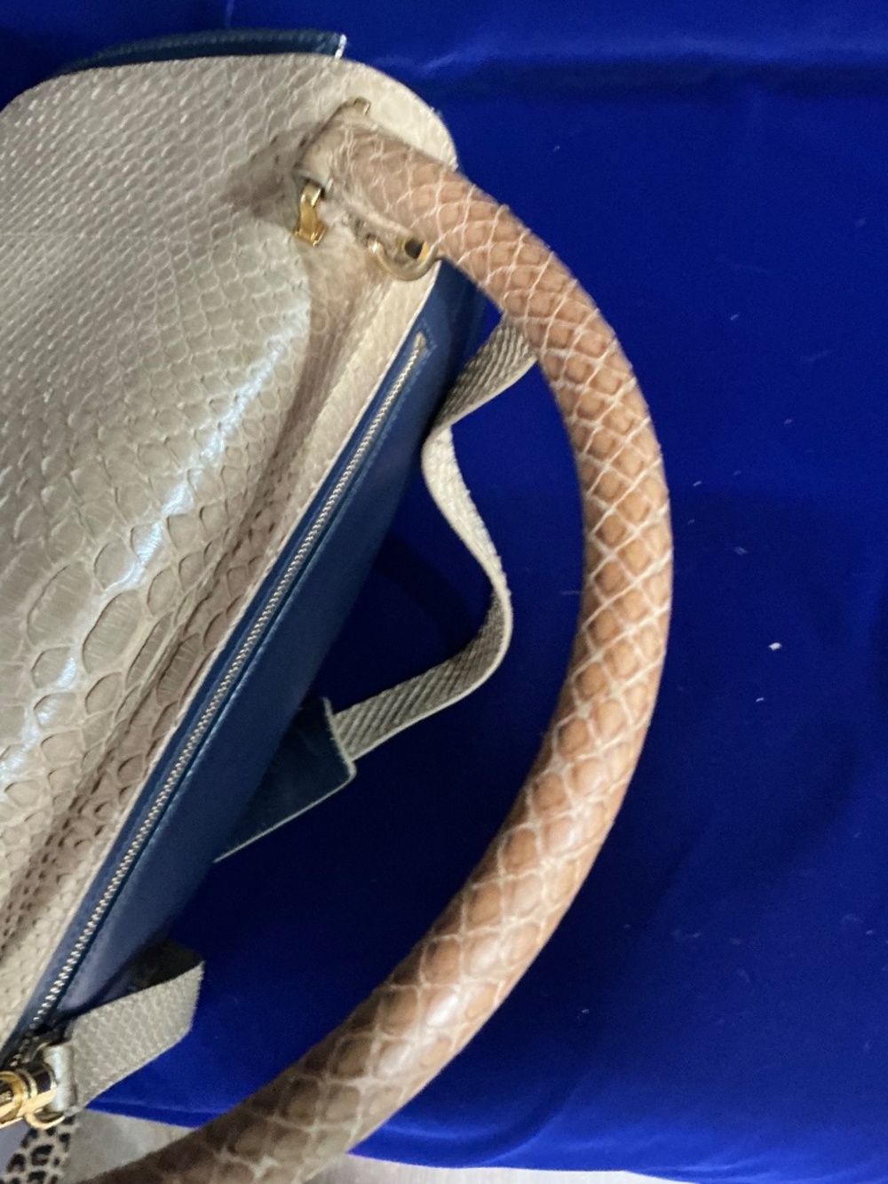 Celine Trapeze Medium Python Multi-Colored Shoulder Bag - Picture 5 of 14